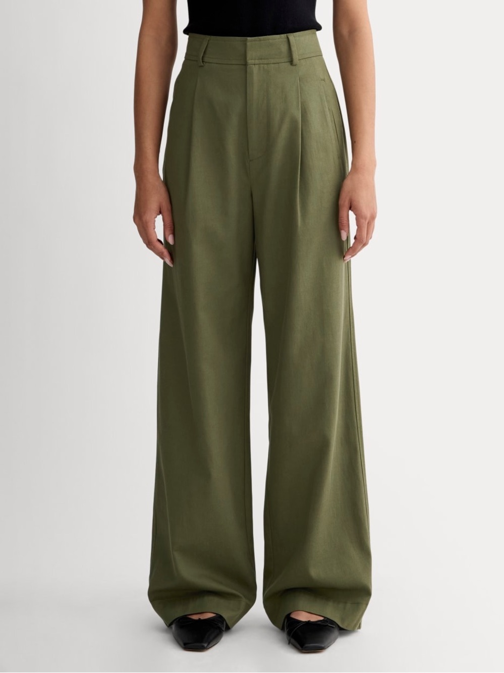 New Everlane THE DRAPER PLEATED PANT IN BUTTERSMOOTH Size 16